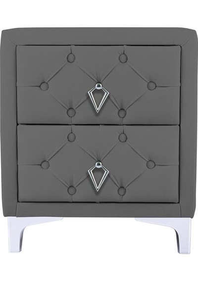 Ruby 2 Çekmeceli Komodin-silver Model Kapitoneli Yatak Odası Iki Çekmeceli Komodin&şifonyer Modeli Gri Ruby 2 Çekmeceli Komodin-silver Model Kapitoneli Yatak Odası Iki Çekmeceli Komodin&şifonyer Modeli Gri