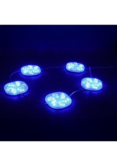 Powermaster Pm-14698 12 Volt 3 Watt Mavi Yanıp Sönen Çakar 6565-2835 Modül Led 65x65x12mm