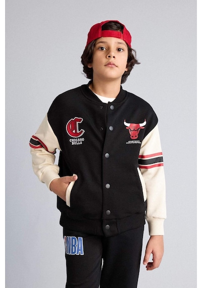 Defacto Nba Chıcago Bulls Bomber Hırka Erkek Çocuk G7617a826spbk81 Siyah-bk81