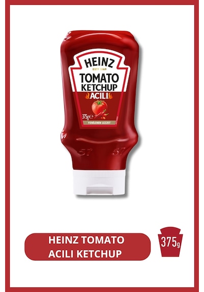 Acılı Domates Ketçap Tomato Ketchup 375 G 4'lü Set