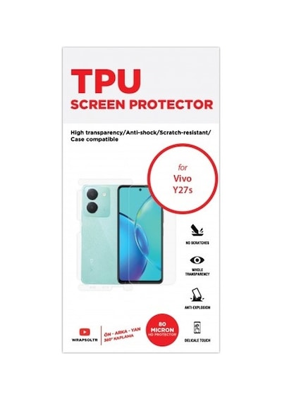 Vivo Y27s Ön, Arka Ve Yan 360 Derece Tam Kaplama Tpu Film