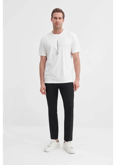 Cazador Regular Fit Ekru Erkek T-shirt 40910