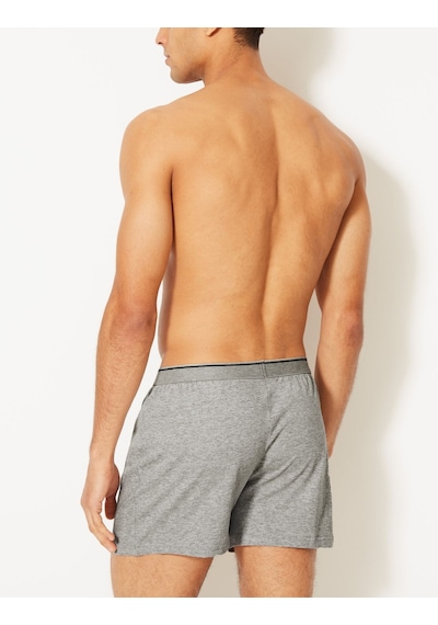 Marks & Spencer Saf Pamuklu 5'li Nefes Alabilir:trade Mark: Boxer Seti Mavi