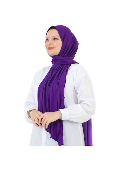 Modish Group Şal Tesettür Başörtüsü Premium Kumaş Eşarp Uzun Islami Giyim Viskon - Mor Mor