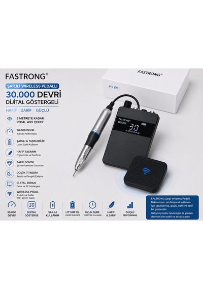 Fastrong Diğital Göztergeli Şarjli Mikromotor