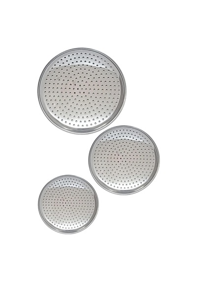 Evefix Üç Boy Paslanmaz Çelik Dolma Sarma Altlığı Pizza Tepsisi 20-22-24 Cm