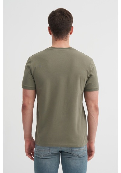 Cazador Erkek Haki Bisiklet Yaka T-shirt 46200 Haki