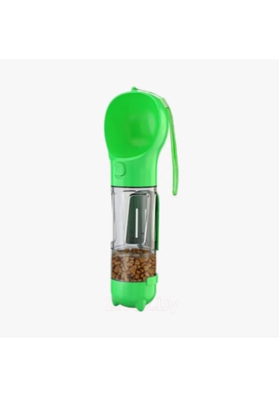 Petinka Kedi Köpek Suluğu Taşınabilir Hazneli Mama Kaplı Kaka Poşetli 300 ML