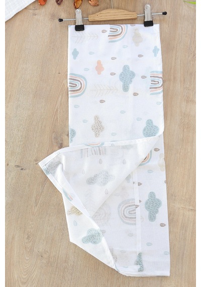 Kız Erkek Bebek Unisex Pazen Kundak Battaniye Stl6596 Beyaz - Fuşya