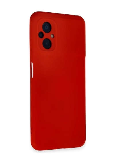 Xiaomi Poco M5 Uyumlu Kılıf Nano İçi Kadife Silikon - Kırmızı