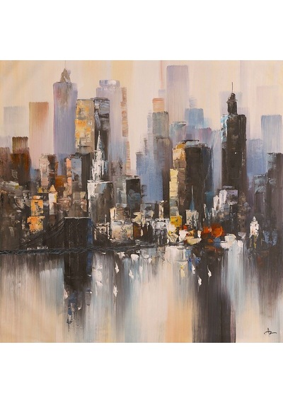 Deniz Büyük Boy El Yapımı Yağlı Boya Tablo 116x115cm