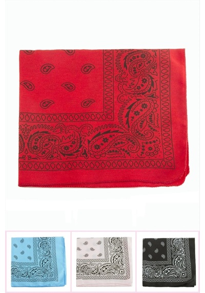 Oval Desenli Keten Bandana 50 50