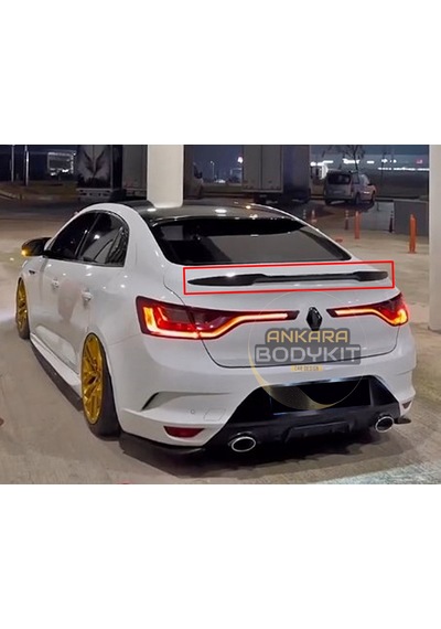 Megane 4 Yarasa Bagaj Spoiler - Parlak Siyah - Fiberglass