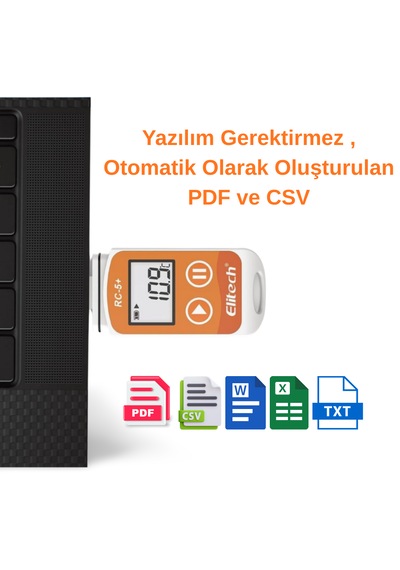 Elitech Rc-5+ Usb Girişli Sıcaklık Kaydedici Datalogger Otomatik Pdf Rapor 0