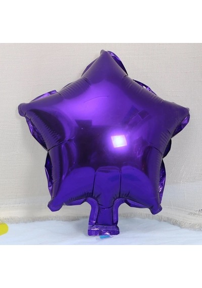 10 İnç Mini Yıldız Folyo Balon Mor 5 Adet