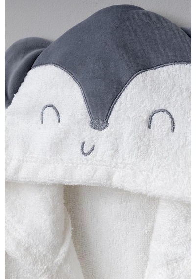 Bebitof %100 Pamuk Tilki Desenli Bebek Bornoz Seti Bbtf.byz.30045 0 - 24 Ay