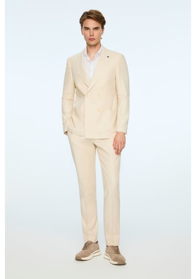 Morven Erkek Bej Keten Trend Desenli Slim Fit Sivri Yaka Kuruvaze Takım Elbise 26ys001005653 Bej Morven Erkek Bej Keten Trend Desenli Slim Fit Sivri Yaka Kuruvaze Takım Elbise 26ys001005653 Bej