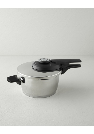 Hyperchef Paslanmaz Çelik Düdüklü Tencere Seti 4 + 6 L Siyah