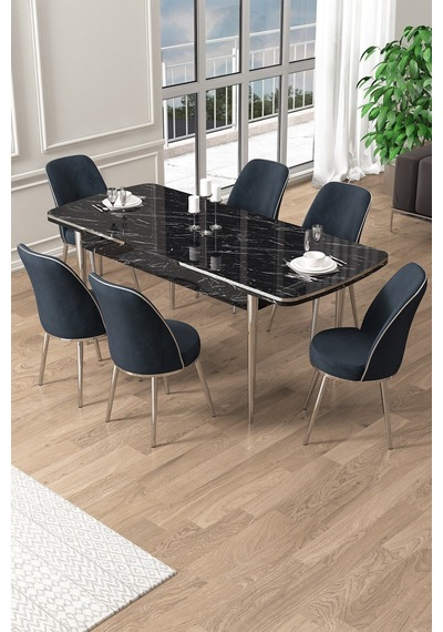 Canisa Pale Serisi 80x132 Açılabilir Siyah Mermer Desen Mutfak Masa Takımı 6 Antrasit Sandalye Krom Detay Masa Siyah Mermer Sandalye Antrasit Krom Ayak Canisa Pale Serisi 80x132 Açılabilir Siyah Mermer Desen Mutfak Masa Takımı 6 Antrasit Sandalye Krom Detay Masa Siyah Mermer Sandalye Antrasit Krom Ayak