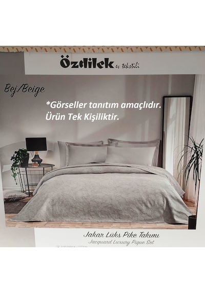 Özdilek Rf-bej-jakar Lux Z Tek Kiş.pike Takımı 2 Yastık Kılıflı