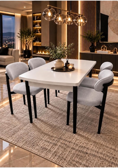 Sfm Serisi 80 X 130 Mutfak Masası Takımı Salon Takımı Mutfak Masası Acıkgri - 924217101 Acıkgri