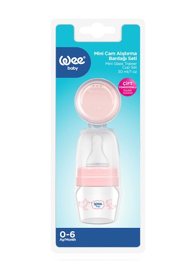 Wee Baby Mini Cam Alıştırma Bardağı Seti 30 ML - Pembe