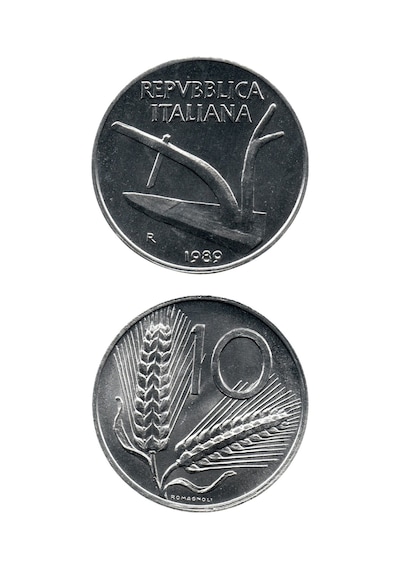 İtalya, 10 Lire 1989, Çil Eski Madeni Para