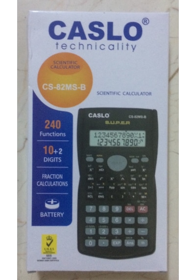 Caslo CS-82MS-B 240 Bilimsel Fonksiyonlu 12 Hane Hesap Makinesi