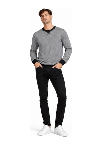 Alexander Gardi Bisiklet Yaka Basic Sweatshirt Unx-145901 Gri
