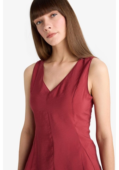 Defacto V Yaka Modal Kolsuz Bluz G2687ax25wnbr285 Bordo
