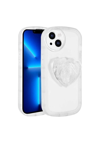 Apple Uyumlu iPhone 13 Kılıf Kamera Korumalı Pop Soketli Renkli Zore Ofro Kapak Beyaz