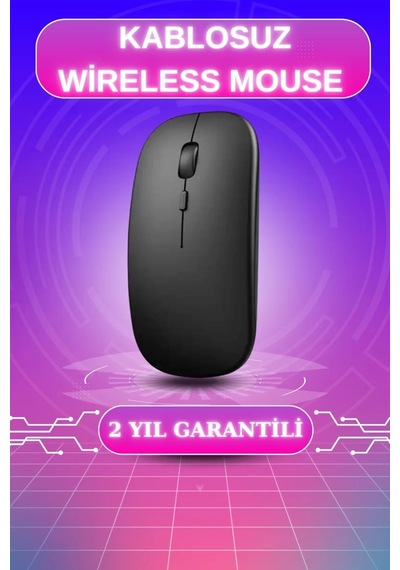 Kablosuz Mouse Şarjlı Bluetooth Wireless Çift Modlu Sessiz 72456943