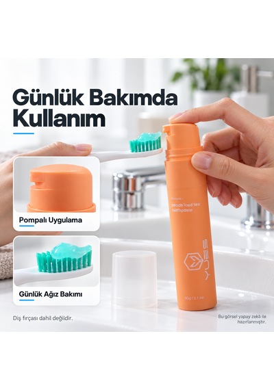 Yues Şeftalili Soğuk Çay Aromalı Florürlü Pompalı Diş Macunu 60 G Beyazlatma