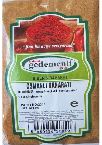Mahmut Gedemenli Osmanlı Baharatı 500 G