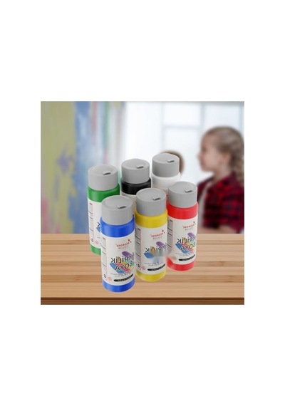 6'lı Ana Renkler Akrilik Boya Seti 6x60ml 0,15 L