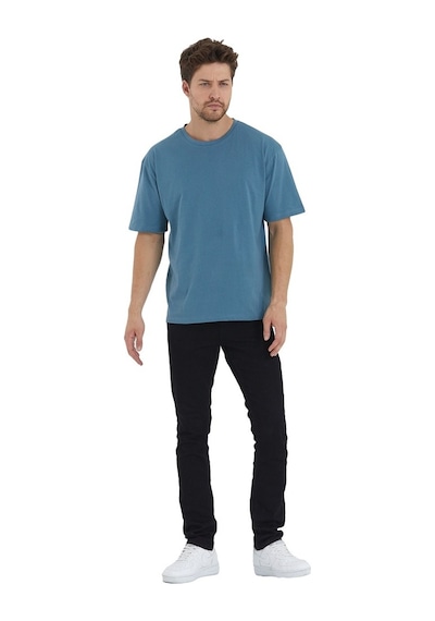 Erkek Basic Oversize Bisiklet Yaka %100 Pamuk Kısa Kol T-Shirt