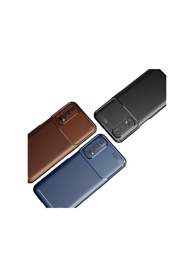 Realme 7 Kılıf Zore Negro Silikon Kapak Kahverengi