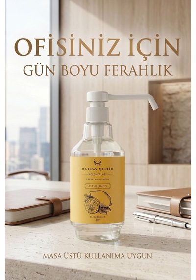 Masa Üstü Kolonyası Ofis Tipi Sprey 500 Ml - Altın Limon