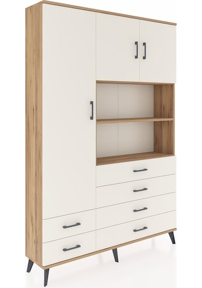 Arges Dolap 8 Raflı 6 Çekmeceli 3 Kapaklı 132x30x195 Çam-ayta... Çam Arges Dolap 8 Raflı 6 Çekmeceli 3 Kapaklı 132x30x195 Çam-ayta... Çam