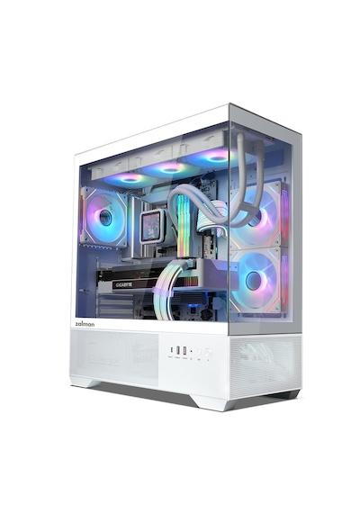 Zalman Chronıx V2 Atx Mıd Tower Beyaz Kasa 1xusb 2.0, 1xusb 3.0, 1usb Type-c 5 Gbps ,1xmikrofon, 1xkulaklık, 3x120mm Argb Fan
