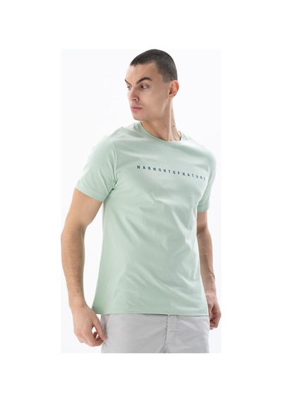 AR-MA Arma Erkek Regular Fit Bisiklet Yaka Tişört Y25344406201 Yeşil