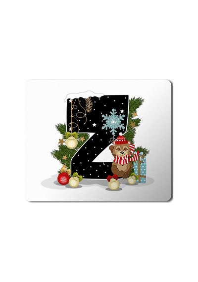 Yeni Yıl Merry Christmas Yılbaşı'na Özel Z Harfi Mousepad Mouse Pad