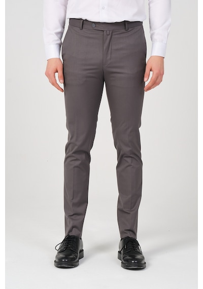Slim Fit Erkek Kumaş Pantolon Gri