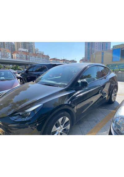 Tesla Model Y 2019-2024 Arası Uyumlu Cam Rüzgarlık 4 Lü Set Siyah Şık Ve Fonksiyonel Tasarım