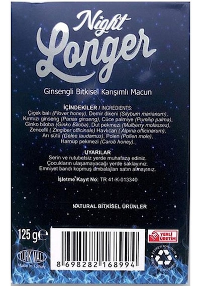 Night Longer Vıp Ginsengli Bitkisel Karışımlı Macun 3 x 125 G