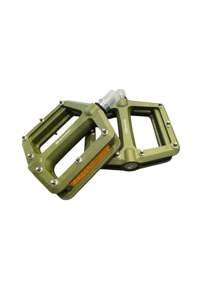 Briviga Plastik Çivili Platform Bisiklet Pedalı Haki Yeşil 1du+1 Kapalı Rulman 108x103x27mm
