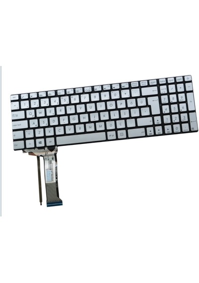Asus G58, N551j, N751, R555, R561, N552, N752 Notebook Klavyesi Gri Tr Işıklı / Kl0940ld