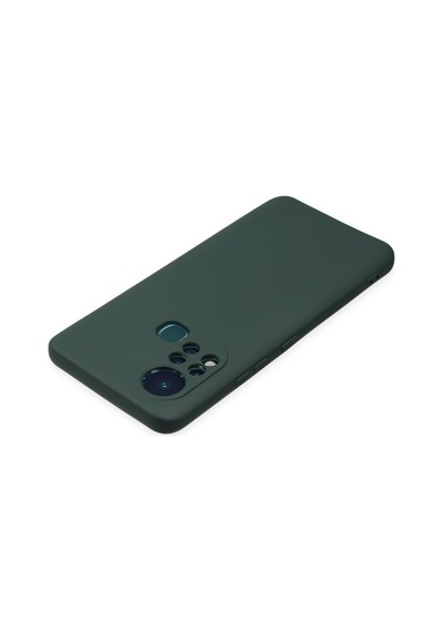 İnfinix Hot 11s Uyumlu Kılıf Nano İçi Kadife Silikon - Koyu Yeşil