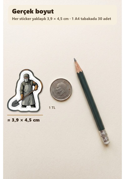 Resimli İllüstrasyon Çernobil Sticker Seti 30 Adet - Retro Temalı Laptop Defter Telefon