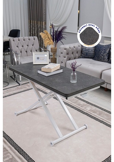 Home Üst Tabla Mdf Kartal Oval Köşe Alt Beyaz